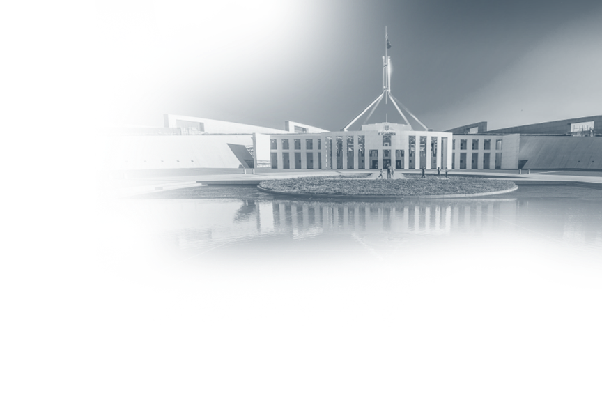 Australia's government headquarters, Parliment House in Canberra,